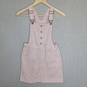 💙 Levi's Girls Pink Corduroy Overall Dress Size M Cute Outfit Western Country C